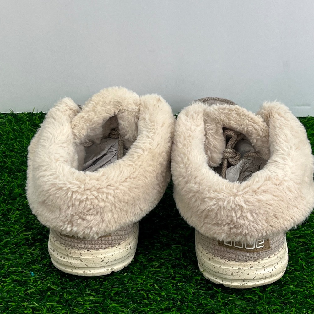Hey Dude Britt Nut Tan Faux Fur Lined Ankle Boots Womens 10‎ 121771600 - Picture 4 of 9